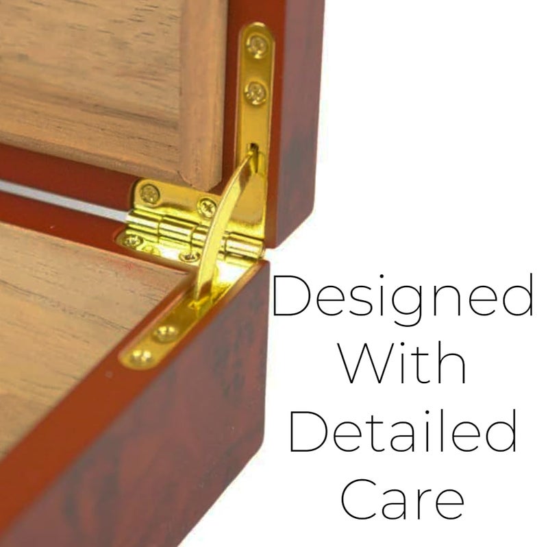 Mantello Cigars Premium Cigar Humidor for 25-50 Cigars - Elegant Humidor humidor with Hygrometer and Humidifier - Cedar Lined Cigar Box for Optimal Humidity Control - Image 5